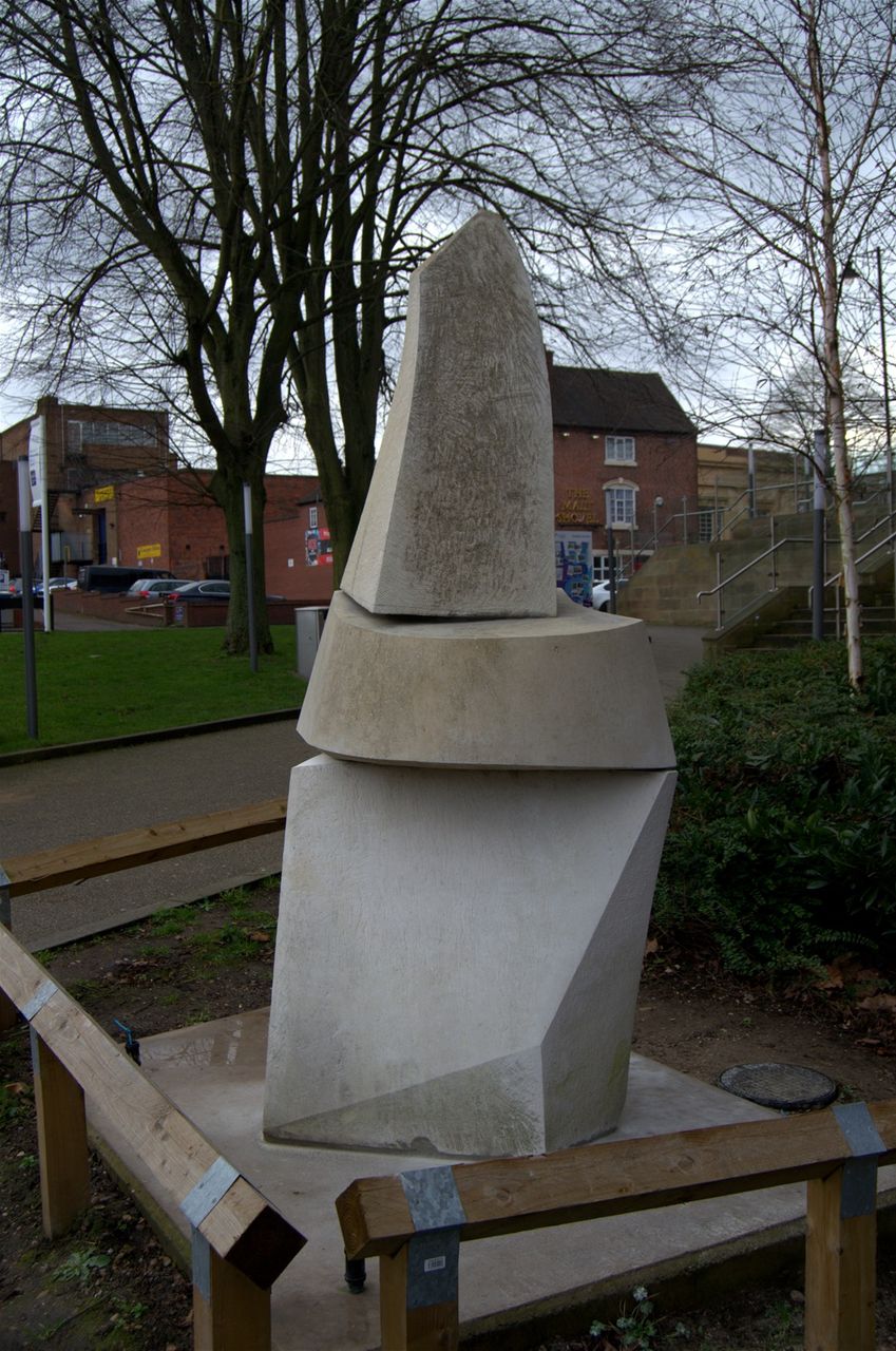 Obelisk with poem by Tagore, designed and carved John Vaughan 2019