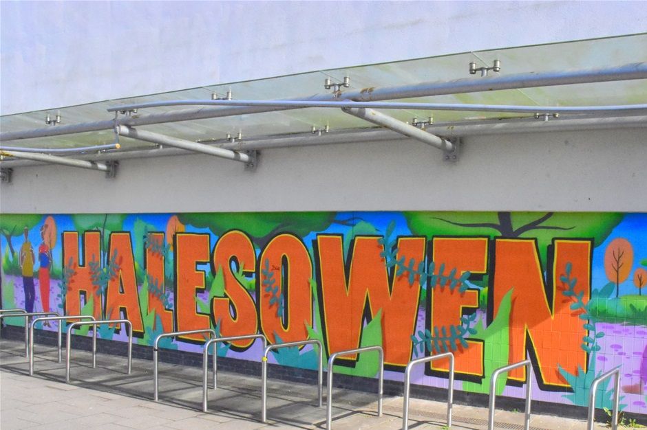 Bus station mural