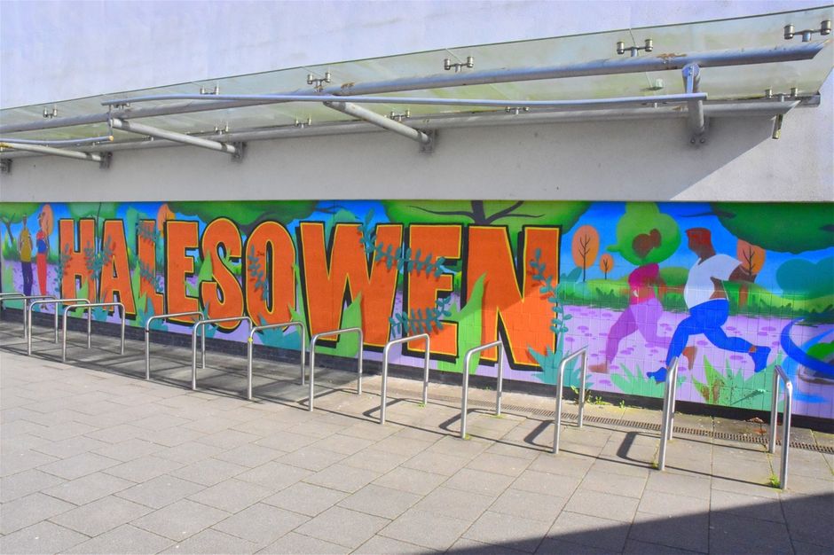 Bus station mural